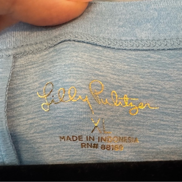 Lilly Pulitzer Light Blue Long Sleeve Dress with Pockets XL - Picture 4 of 6